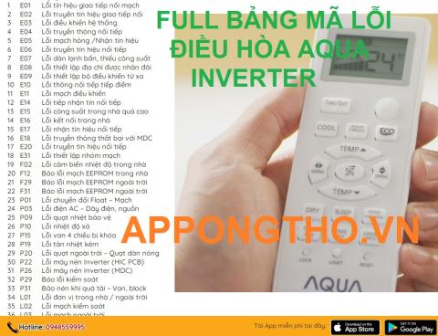 Các Mã Lỗi Máy Lạnh Aqua P10 Thường Gặp và Nguyên Nhân