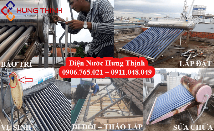 Dịch vụ vệ sinh máy nước nóng năng lượng mặt trời tại Gò Vấp, TPHCM năm 2025